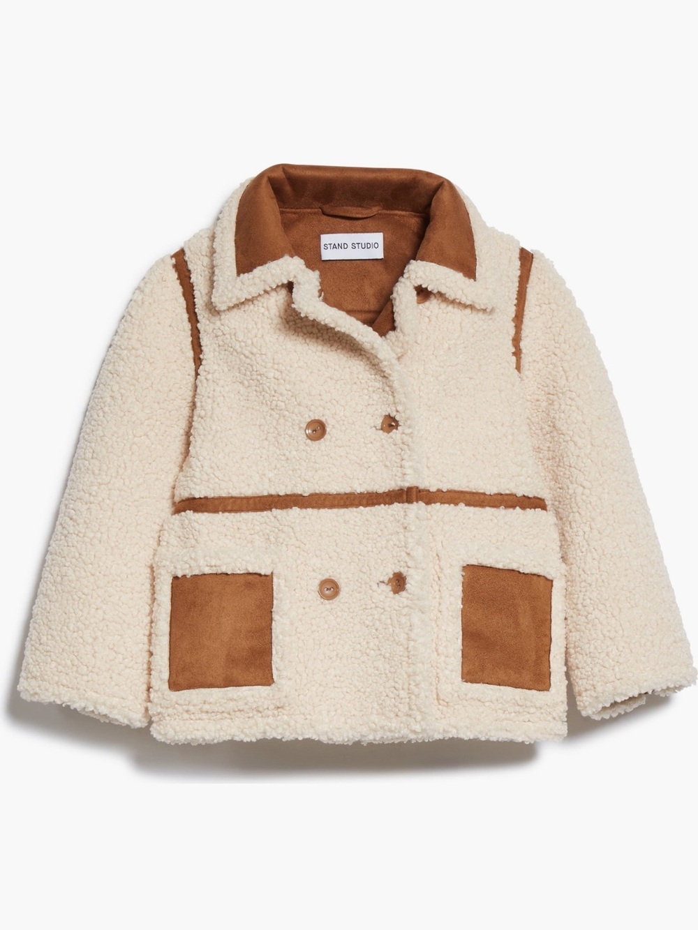 NWT Stand Studio Kids' Chloe Double Breasted
Faux Shearling Jacket - Size 6